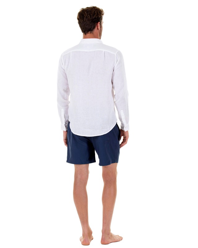 HERREN Leinenhemd In Weiß