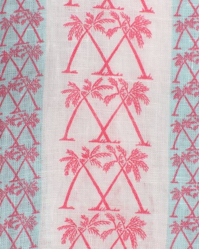 HERREN Leinenhemd Mit Streifen In Rot