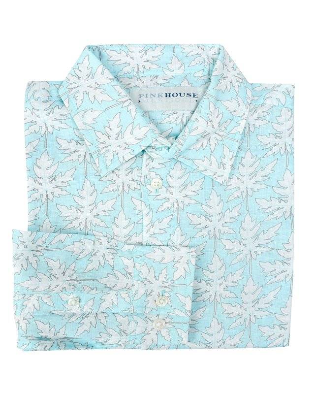 HERREN Leinenhemd Papaya grau