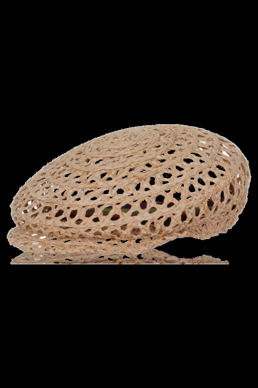 ACCESSOIRES Kappe aus hochwertigem Hanf in Naturton mit Flechtung