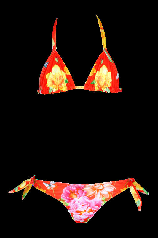KINDER Baby Bikini Pavone in rot