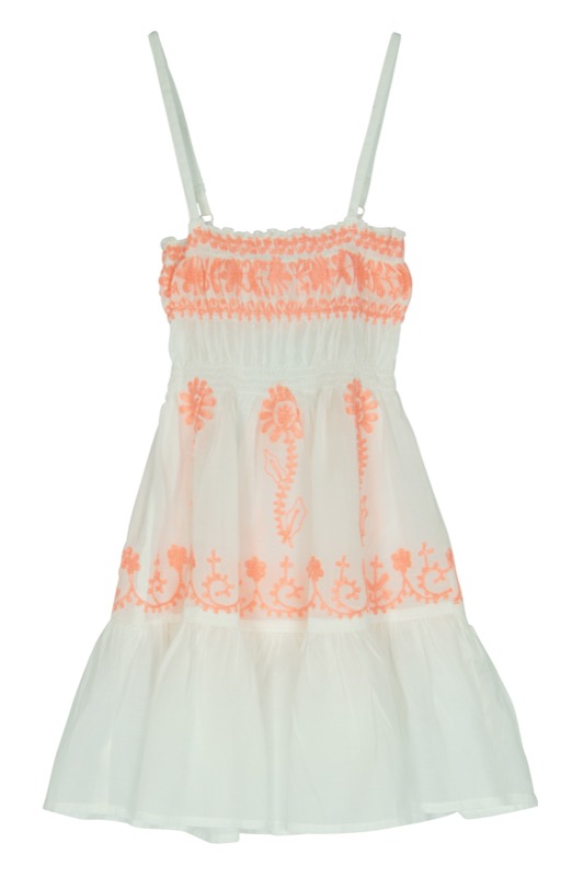 KINDER Baby Emma Kleid White/Fluro