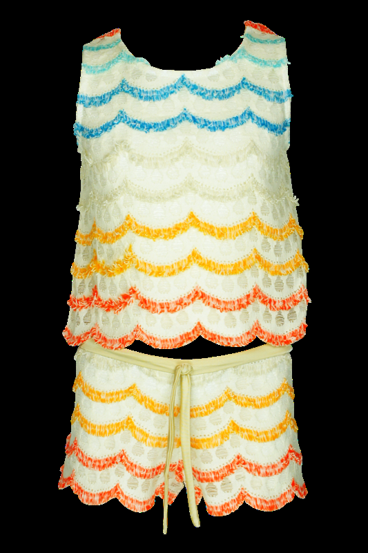 KINDER Baby Short Jaquard Mit Fransen