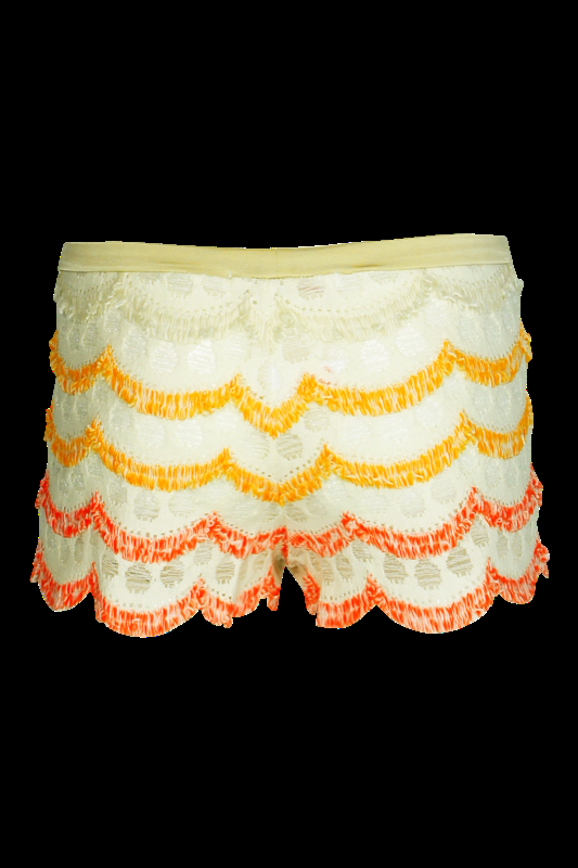 KINDER Baby Short Jaquard Mit Fransen