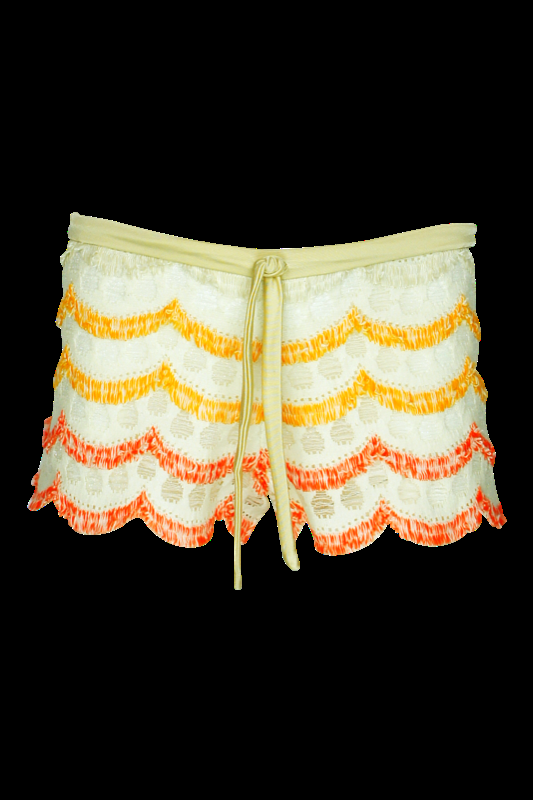 KINDER Baby Short Jaquard mit Fransen