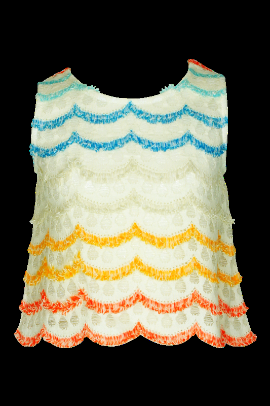 KINDER Baby Top Jaquard mit Fransen