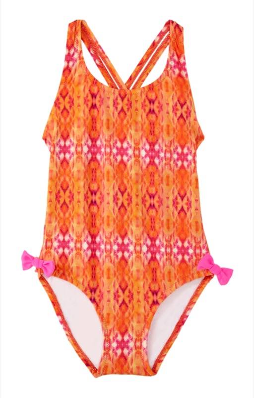 KINDER Girls Clara Badeanzug Coral Print