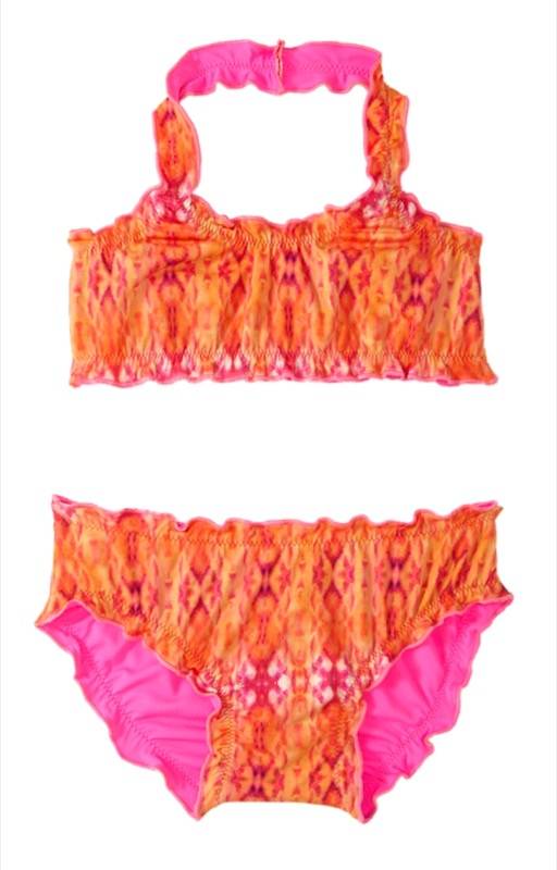 KINDER Girls Clara Triangle Bikini Coral Print