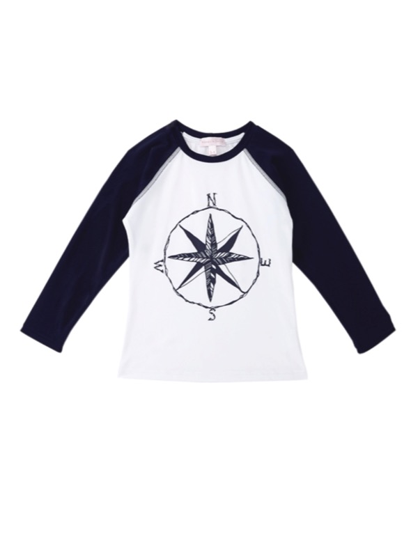 KINDER Girls Key West Swim Shirt Navy