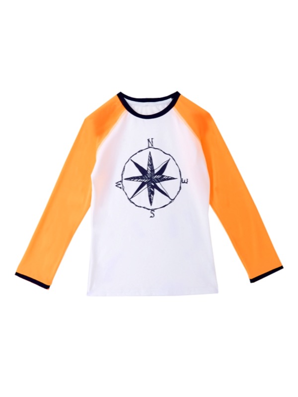 KINDER Girls Key West Swim Shirt Orange