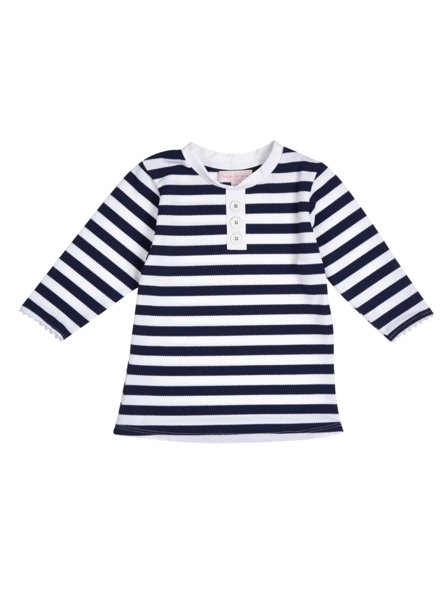 KINDER Girls Lilly& Poppy Swim Shirt Blue/White