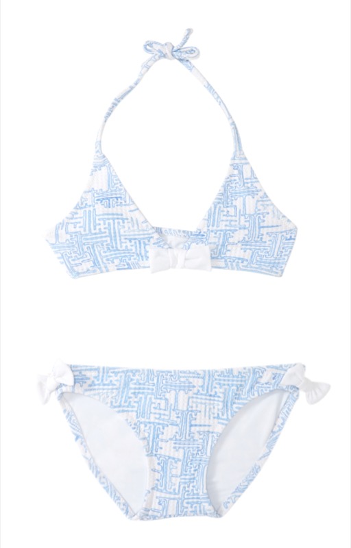 KINDER Girls MontaukTriangle Bikini Blue