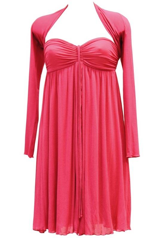 SALE Leichtes Bandeau Kleid mit Bolero/JäckchenZweiteiliges Set