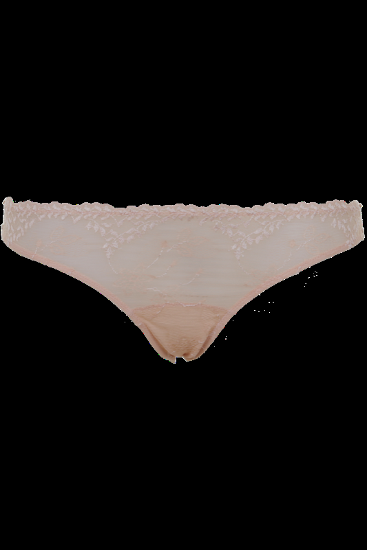 LINGERIE Acapulco String aus Spitze in Puder