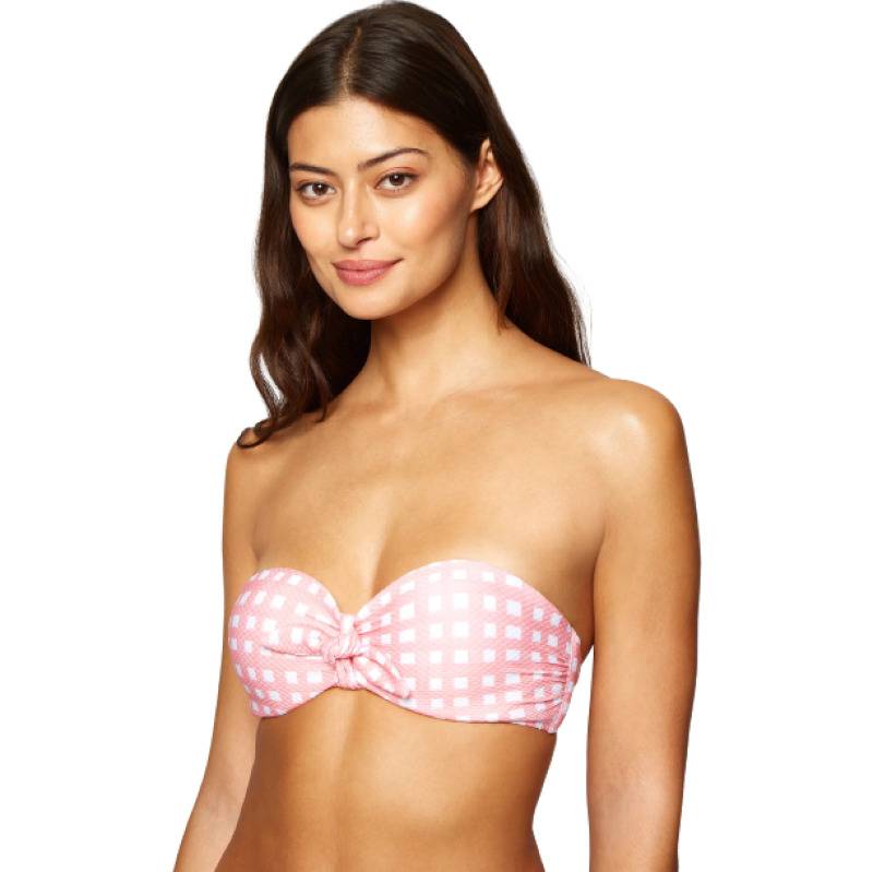 BIKINIS Maldives Padded Bügel Bandeau Bikini Pink Weave