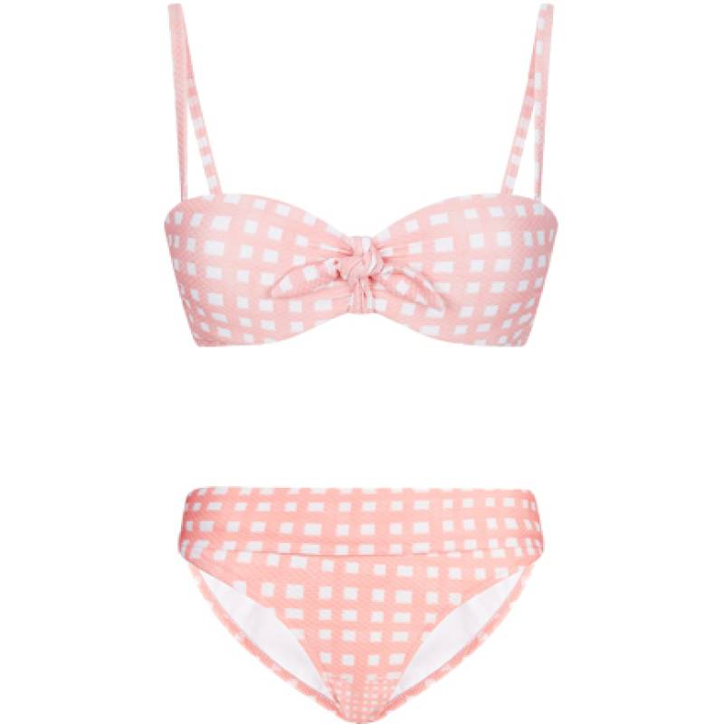 BIKINIS Maldives Padded Bügel Bandeau Bikini Pink Weave