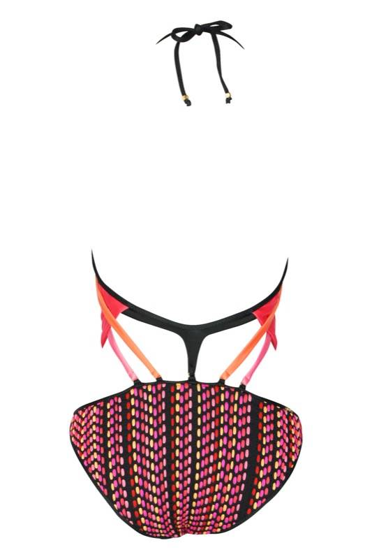 SALE Monokini Aus Geflochtenem Stoff In Multi Color