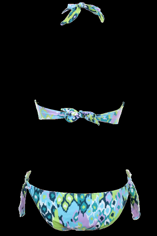 SALE Neckholder Monokini Mit Grafischem Print In Grün-Blau