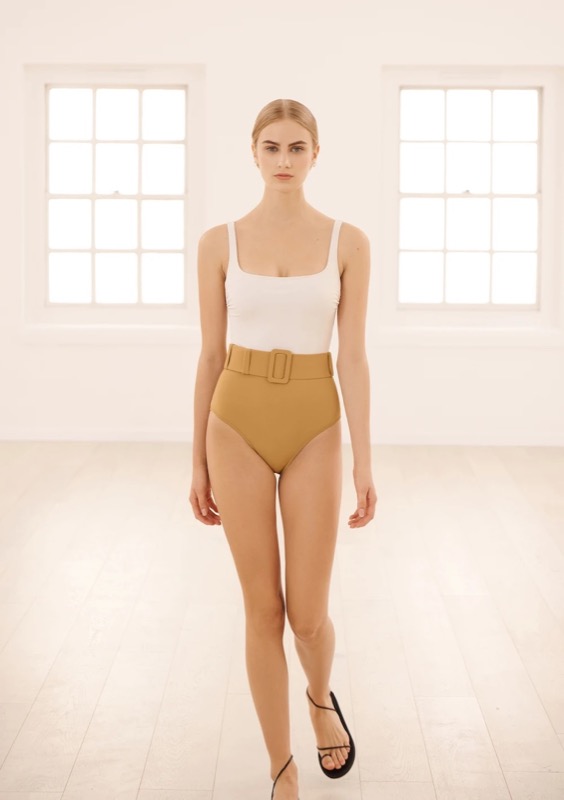 NEUHEITEN Cassandra Bügel Badeanzug Creme/Sand