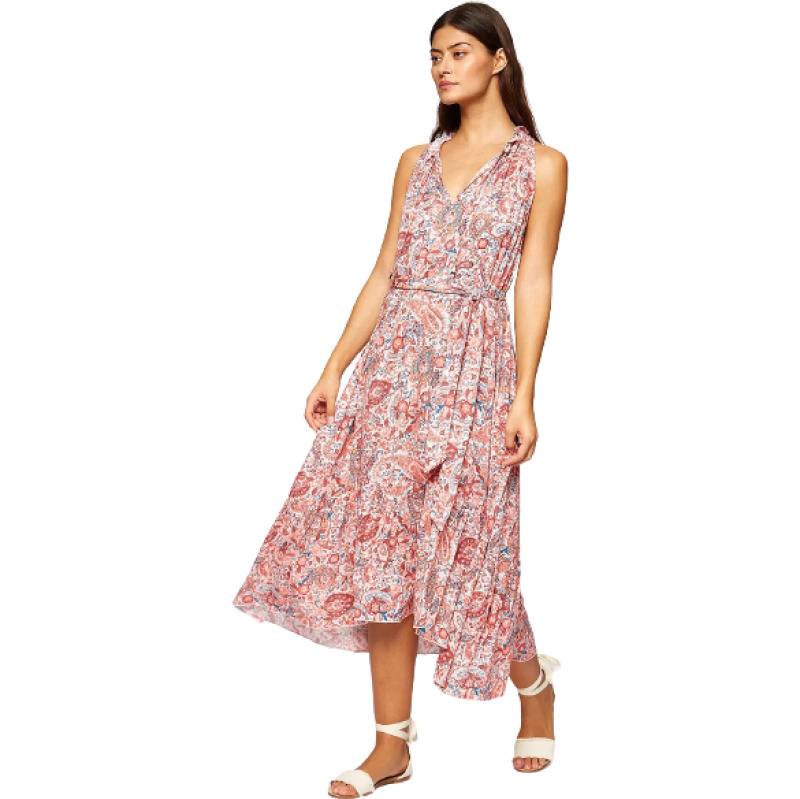 NEUHEITEN Coral Paisley Midikleid