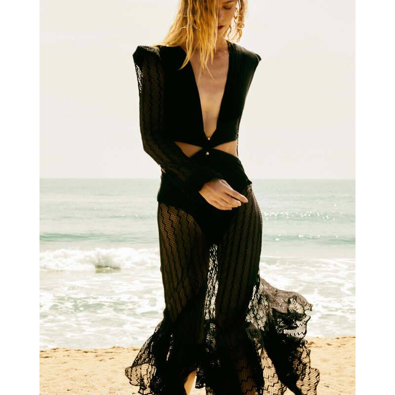 NEUHEITEN Cut-Out Kleid Schwarz