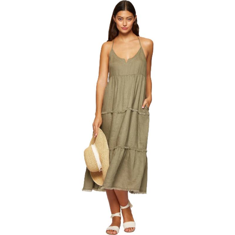 NEUHEITEN Gestuftes Kleid Olive