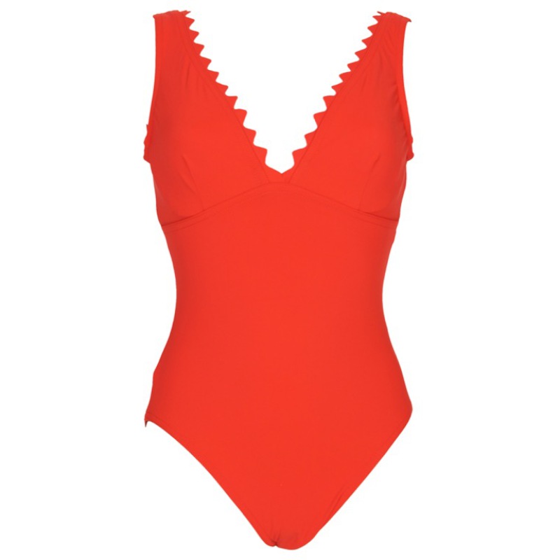NEUHEITEN Ines V-Neck Bügel Badeanzug Rot