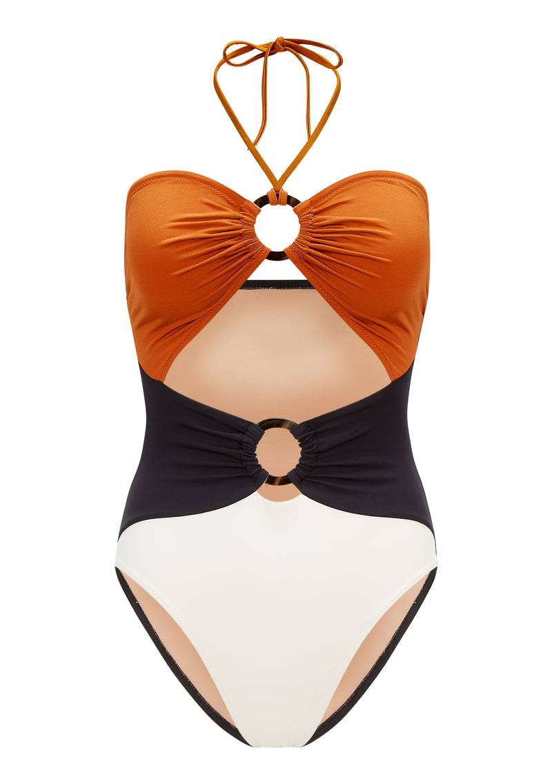 NEUHEITEN Rao Badeanzug Amber/Black/Creme