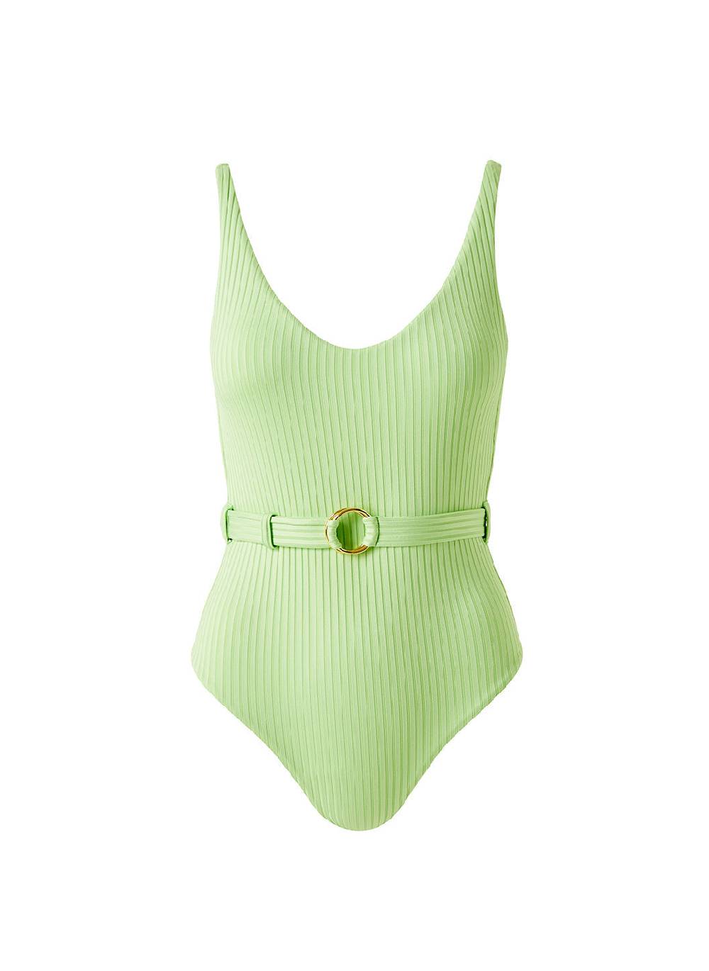 NEUHEITEN St. Tropez Badeanzug Lime Ribbed