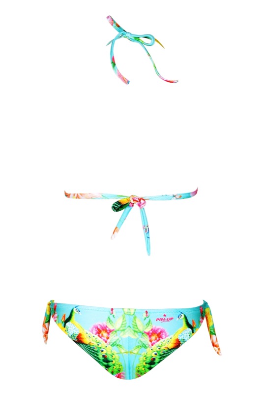 SALE Padded Triangle Bikini Mit Pailletten In Türkis