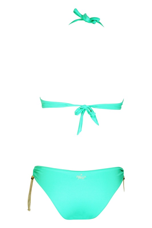 SALE Push Up Bikini Mit Bügel In Gewebter Lederoptik