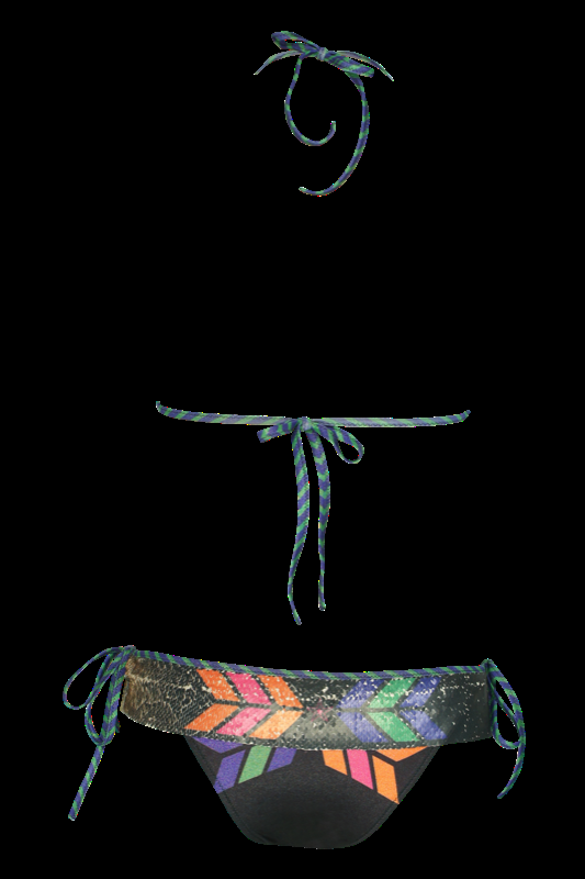 SALE Push-Up Bikini Navajo Mit Pailletten In Schwarz