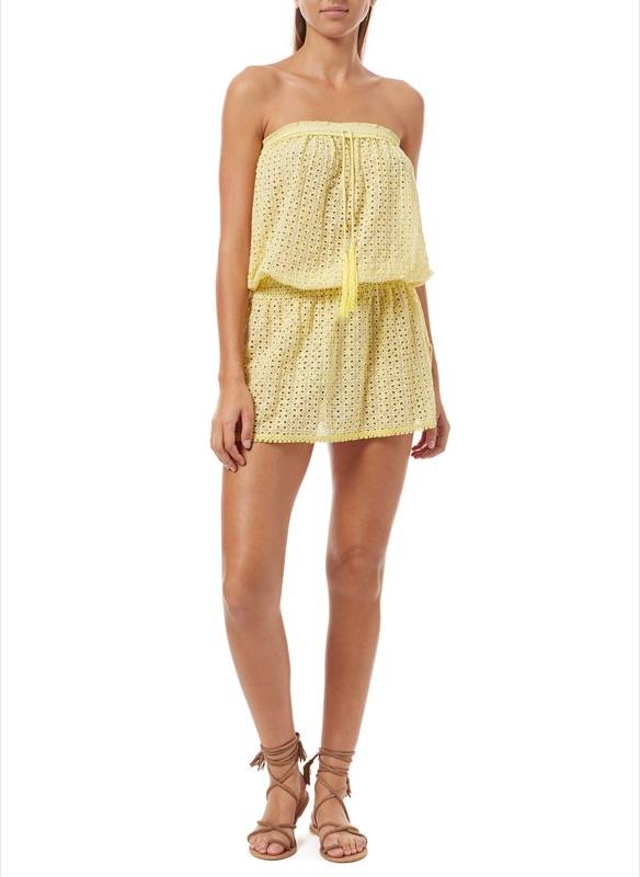 RESORTWEAR Adela Bandeau Kleid In Gelb