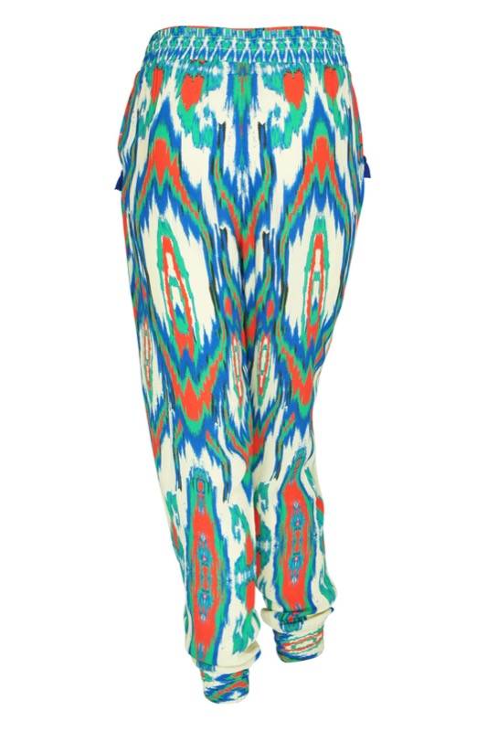 RESORTWEAR Ikat Hose In Grün Mit Quasten