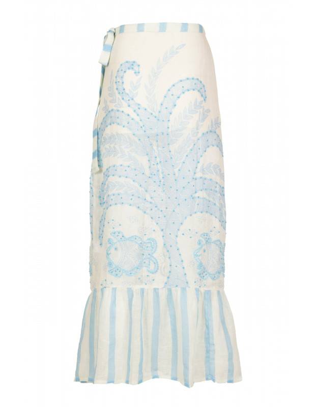 SALE Africa Leinen-Wickelrock