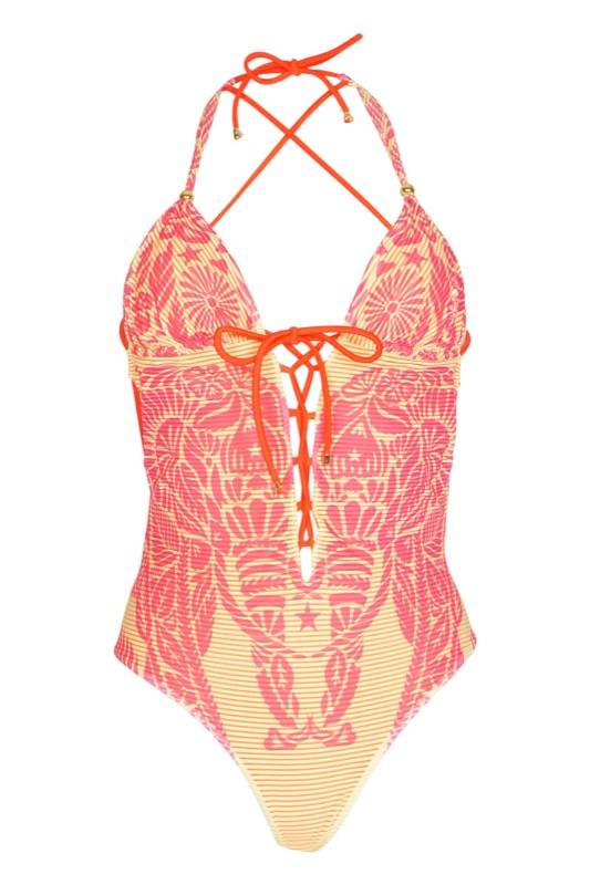 SALE Aloha Padded Badeanzug in pink