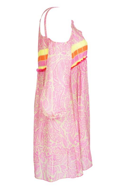 SALE Aloha Schuterfreies Minikleid In Pink