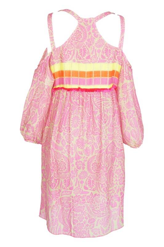 SALE Aloha Schuterfreies Minikleid In Pink