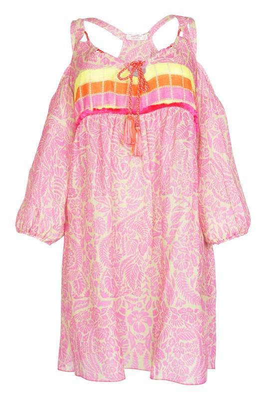 SALE Aloha schuterfreies Minikleid in pink