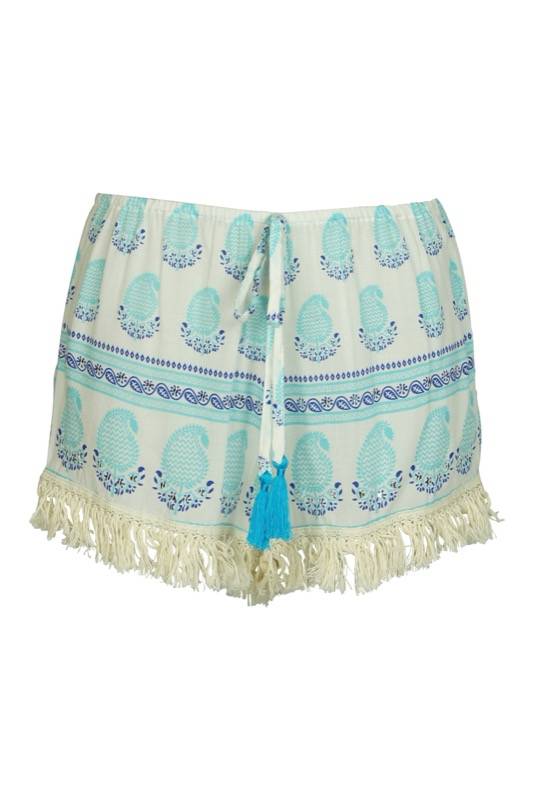 SALE Babe fransen Short aqua moon