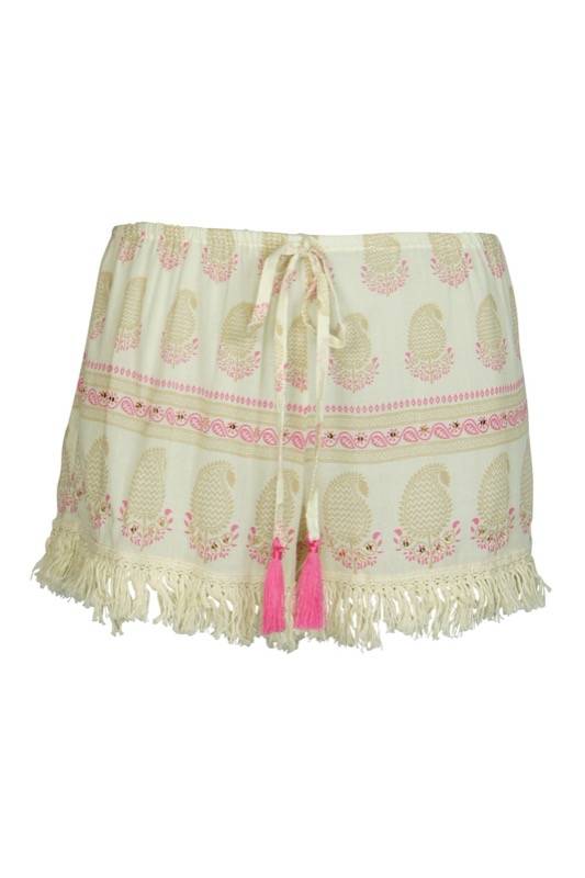 SALE Babe fransen Short creme latte pop