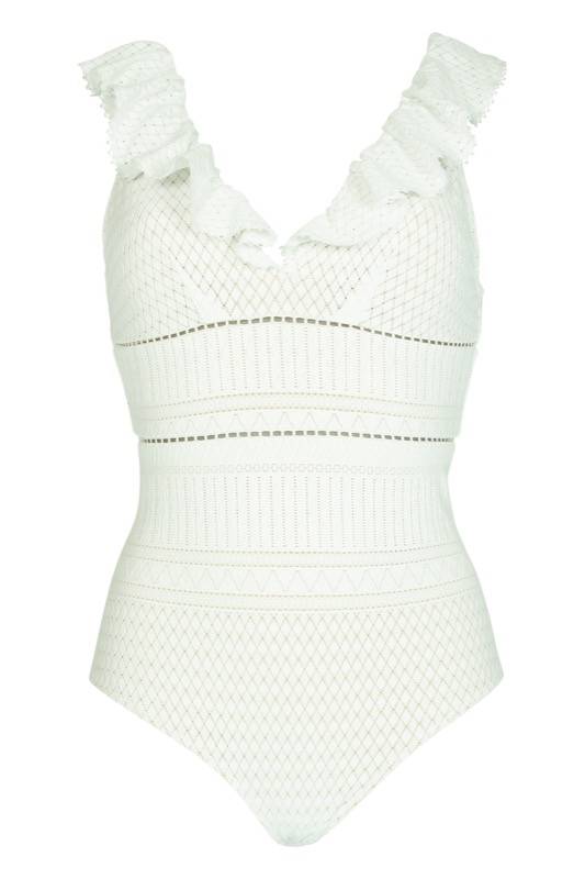 SALE Badeanzug Aus Spitze Mit Rüschen