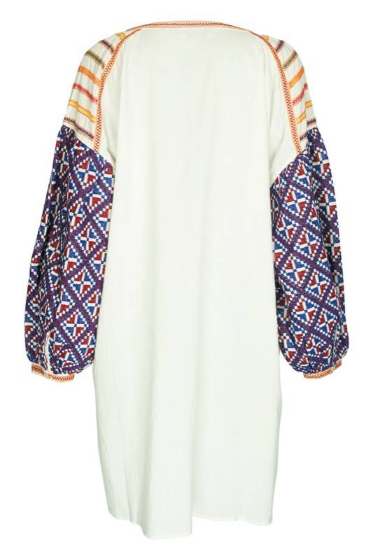 SALE Balloon Tunika Weiß Mit Stickerei