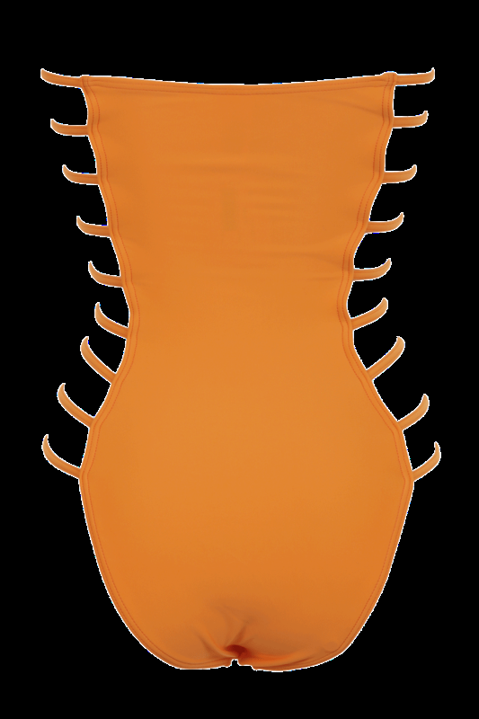 SALE Bandeau Badeanzug In Orange