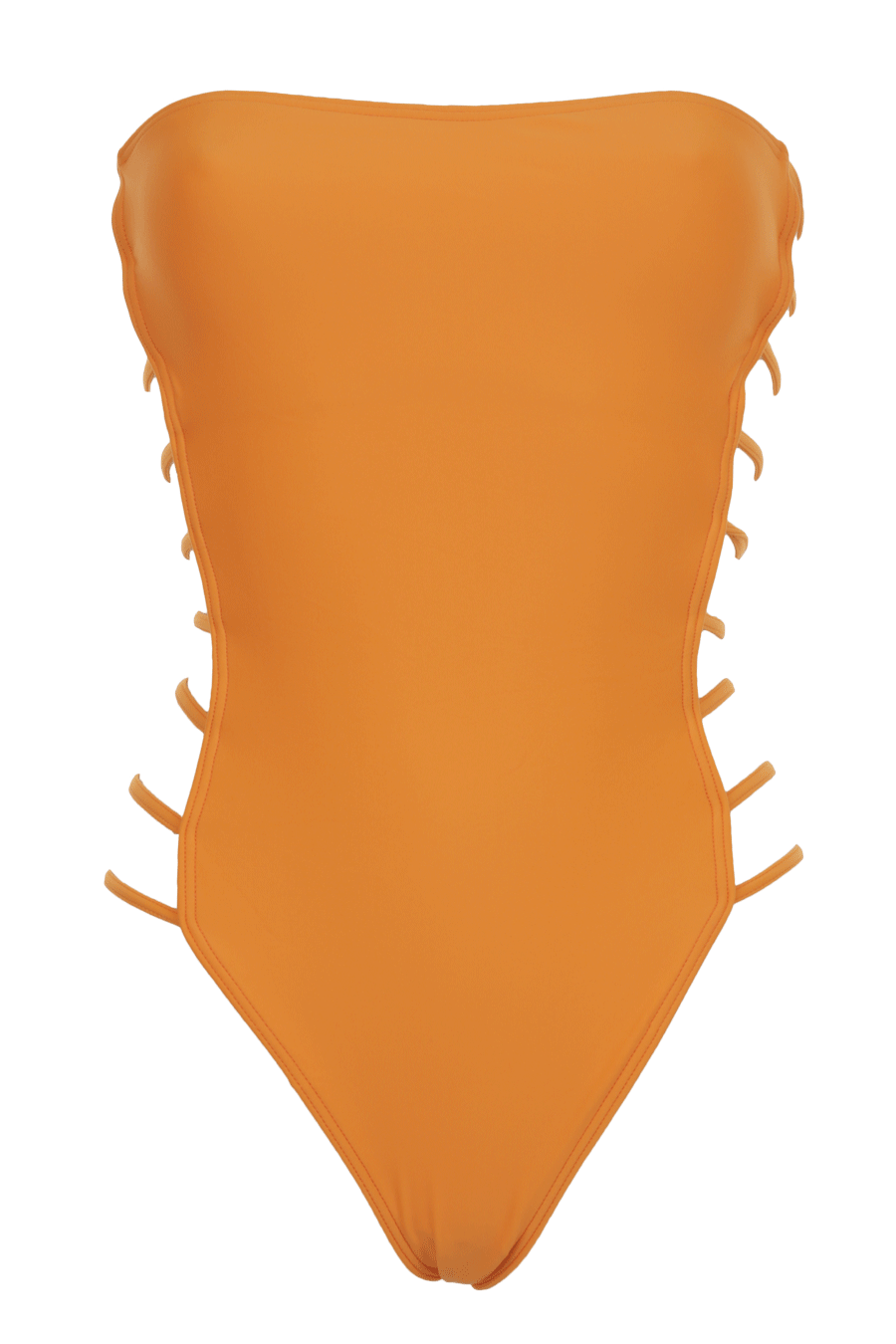 SALE Bandeau Badeanzug in Orange