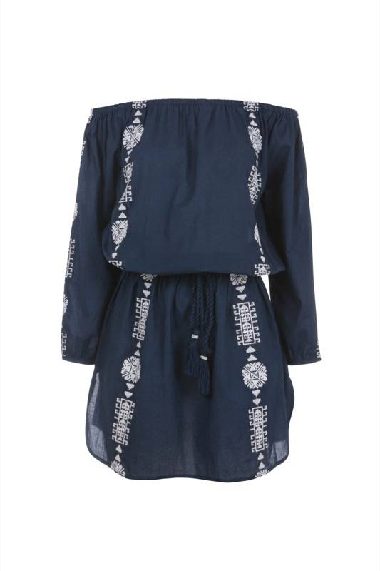 SALE Bardot Kleid in Dunkelblau