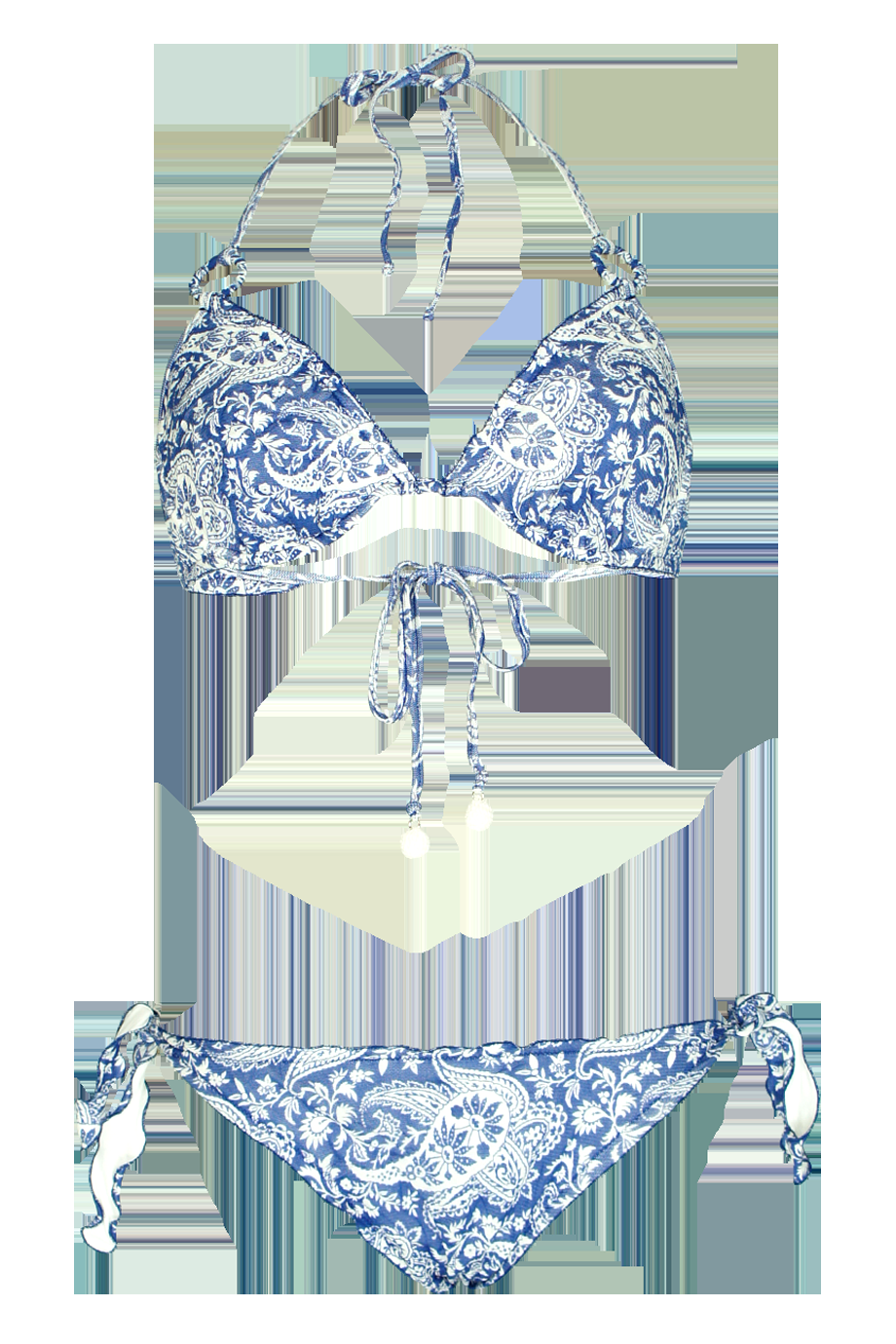 SALE Bedruckter Bügel Bikini mit Rüschen