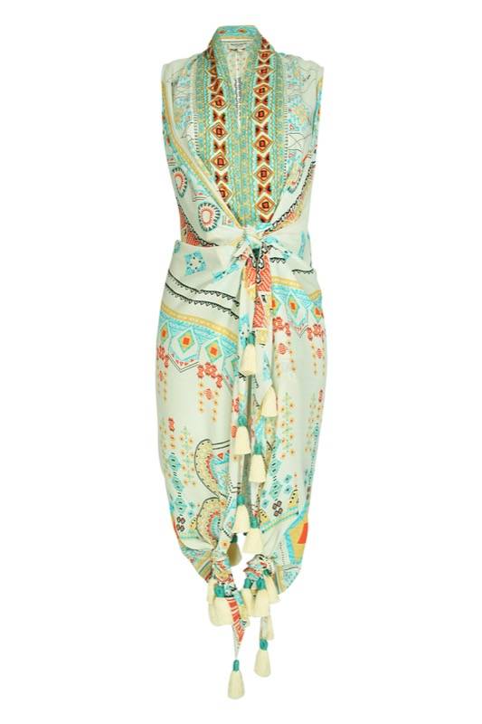 SALE Bestickte Aztec Weste Mit Quasten