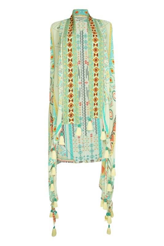 SALE Bestickte Aztec Weste mit Quasten