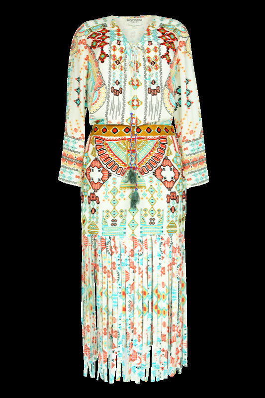 SALE Bestickter Aztec Rock Mit Fransen